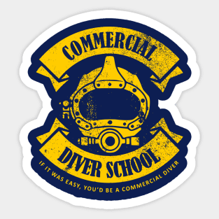 Commercial Diver School (distressed) Sticker